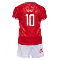 Fotbalové Dres Dánsko Christian Eriksen #10 Dětské Domácí ME 2024 Krátký Rukáv (+ trenýrky)